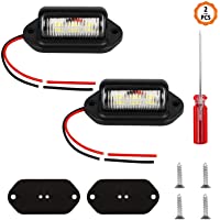 Chudian 2Kit Luz de Matrícula LED Matrícula Luces de Matrícula Luces de Placa de Matrícula- Lámpara de Luz para…